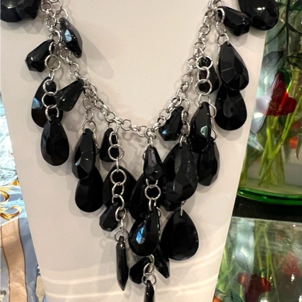 SALE!! 2 for $15 Irresistible Iridescence Black Necklace‎ Earrings Set Paparazzi - Picture 7 of 8